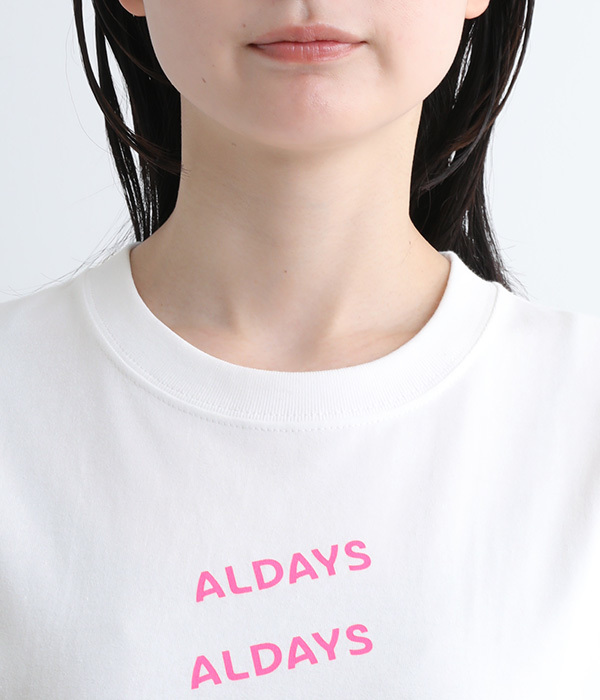 ALDAYS　プリントTシャツ(A・ピンク)