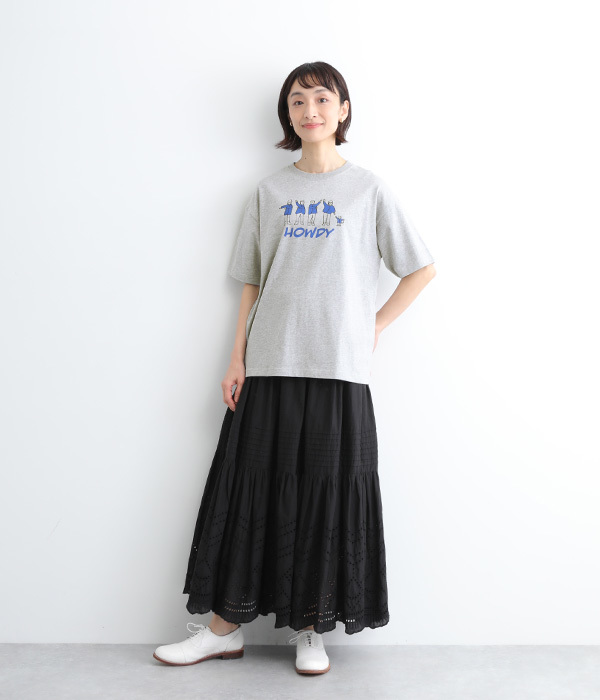 HOWDY　プリントTシャツ(A・グレー)