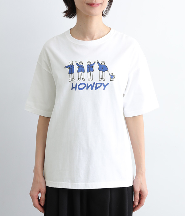 HOWDY　プリントTシャツ(B・ホワイト)