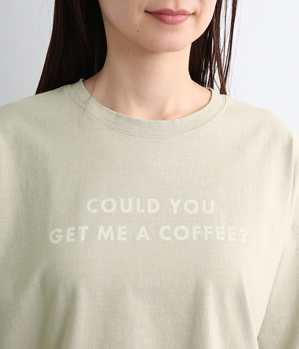 ワイドプリントTシャツ COFFEE(B・グレージュ)