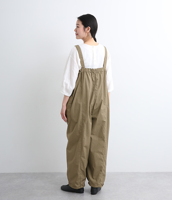 コットン綾ダンプコルドンサロペット(B・オリーブ)
