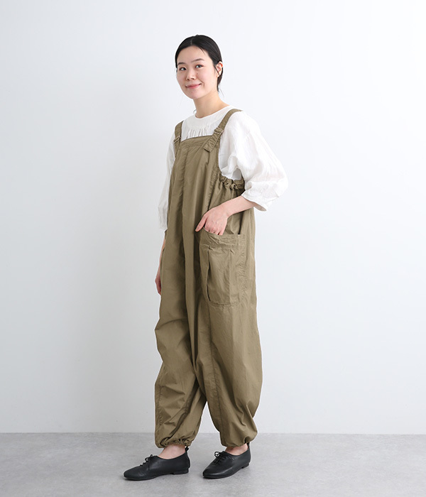 コットン綾ダンプコルドンサロペット(B・オリーブ)