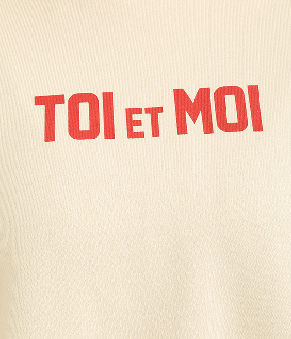 セントラル裏毛 フリースプリントプルオーバー TOI ET MOI(A・アイボリー)