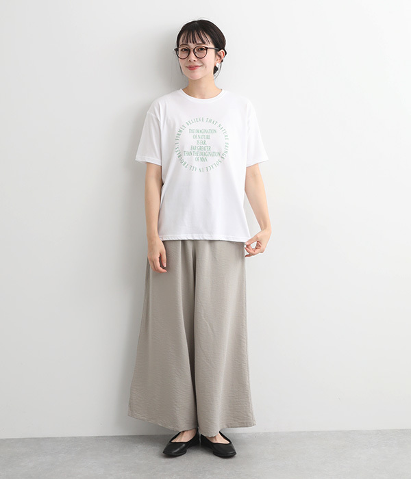バイオ天竺円ロゴTシャツ(A・オフホワイト)