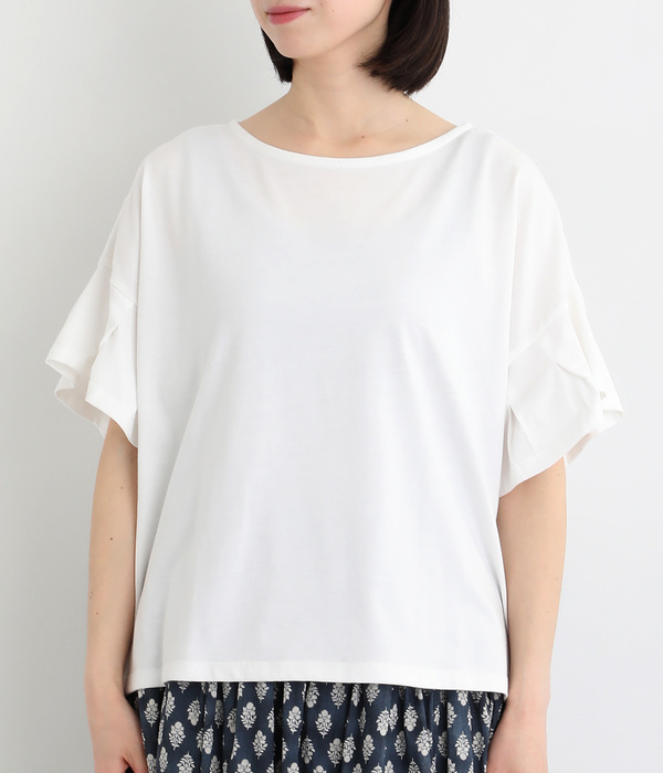 TC天竺タックスリーブＴシャツ(ホワイト)