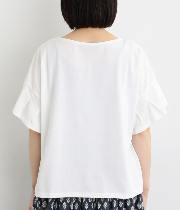 TC天竺タックスリーブＴシャツ(ホワイト)