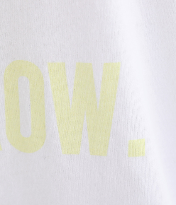 良質天竺5分袖リブロゴプリントＴシャツ　ONETODAY(ホワイト)