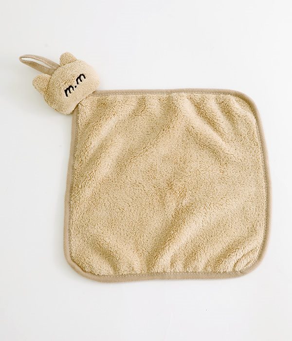 Matsuo Miyuki Cat Face Towel(A・Beige)