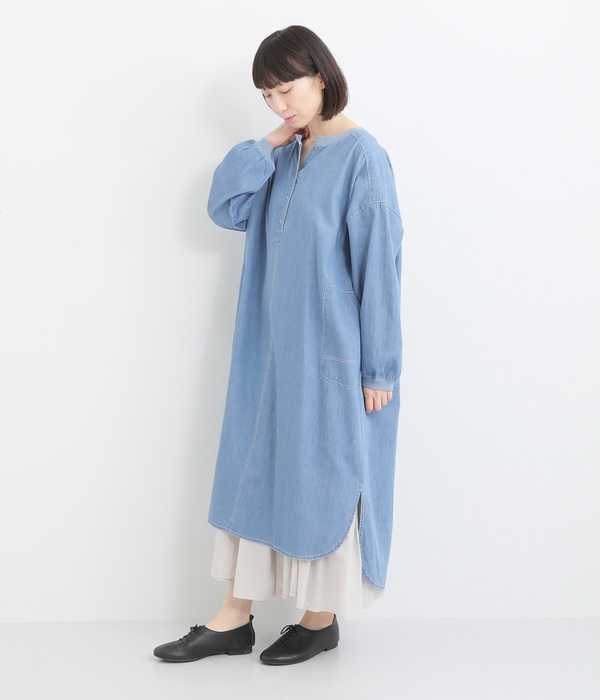 楽天市場】ワンピース 半袖 ドロップショルダー シャツ