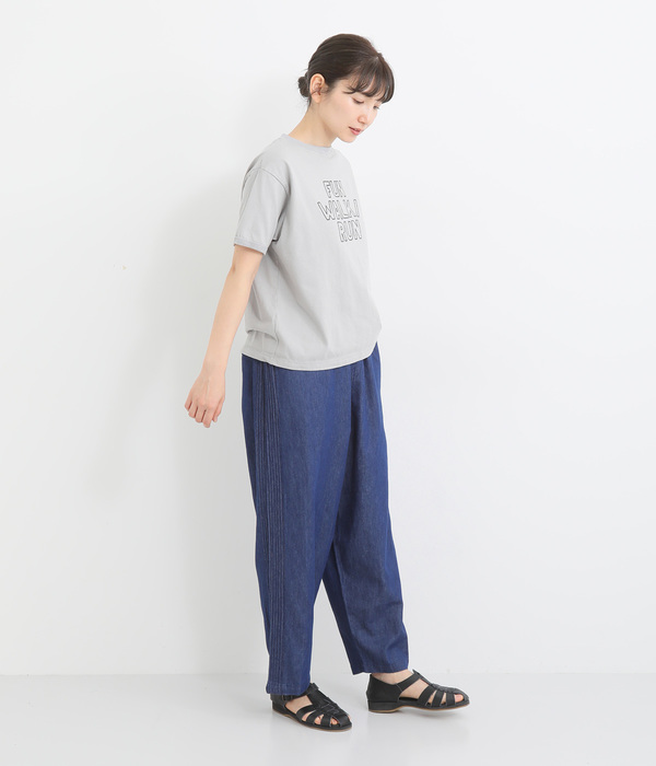 5.5ozデニム ピンタックパンツ(B・ネイビーデニム)