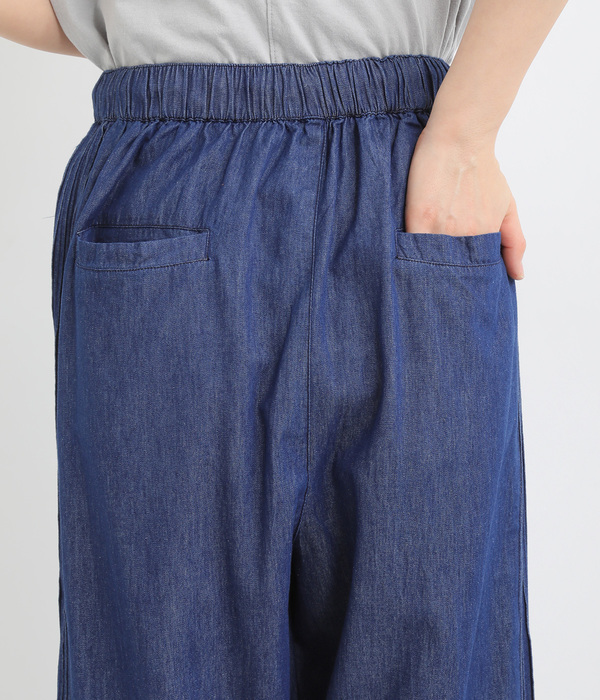 5.5ozデニム ピンタックパンツ(B・ネイビーデニム)