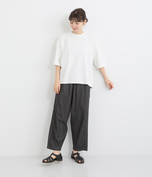 5.5ozデニム ピンタックパンツ(B・ネイビーデニム)
