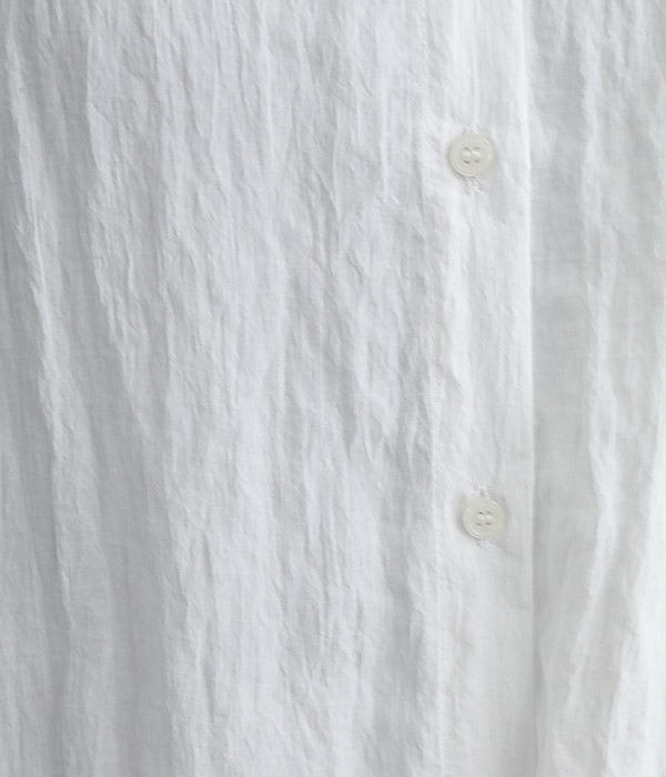 シルクタッチワッシャーワイドシャツ(A・ホワイト)