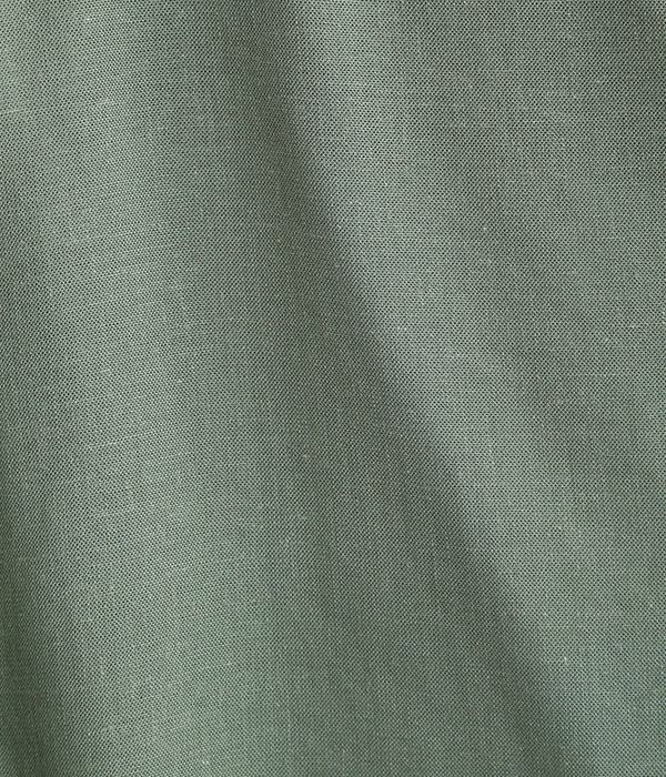 レーヨンポリコットンリネンバンドカラーシャツ(B・スモークグリーン)