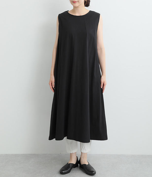 20S天竺ノースリーブドレス(C・ブラック)