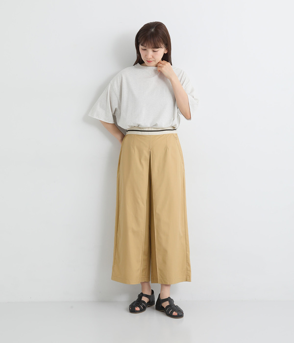 コットンセルロースタックパンツ(C・ベージュ)【新入荷】｜TUTIE