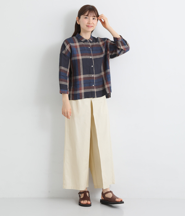 コットンセルロースタックパンツ(C・ベージュ)【新入荷】｜TUTIE