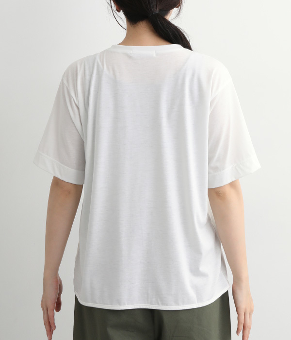 プリーツコンビTシャツ(A・オフホワイト/ホワイト)