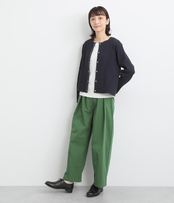 コットンナイロンバイオタックワイドパンツ(D・ブラック)