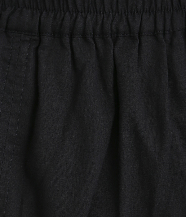 天竺ボイル2枚重ねスカート風パンツ(C・ブラック)