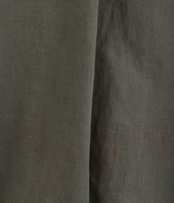 コットンリネンバイオ裾絞りボックスブラウス(C・チャコール)