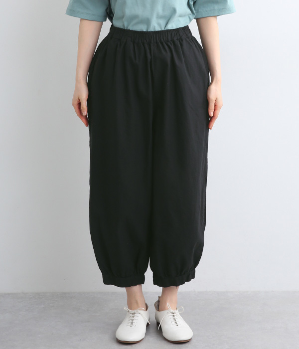 オックス日本製品染タックパンツ(C・ブラック)
