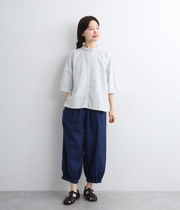 オックス日本製品染タックパンツ(C・ブラック)