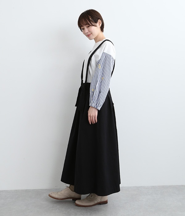 tukuroi by SUN VALLEY】コットンリネン平織り ジャンパースカート(B 