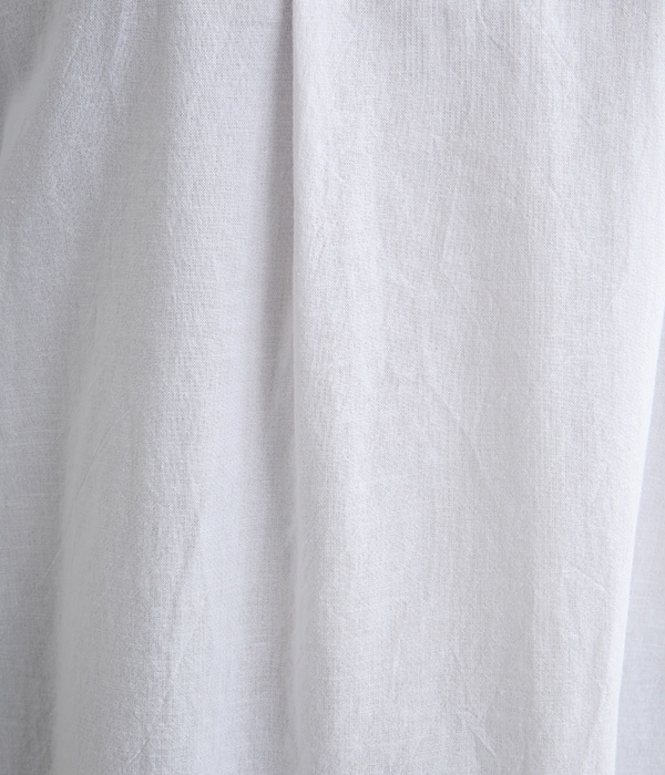【tukuroi by SUN VALLEY】コットンリネンローン平織　モチーフ刺繍　チュニック(B・ホワイト)