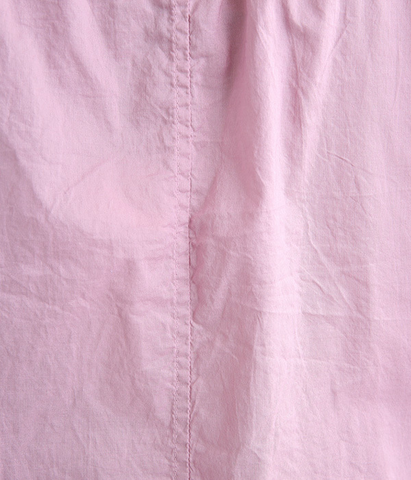 コットンローン　日本製品染め　フリル襟ボリューム袖プルオーバー(B・ピンク)
