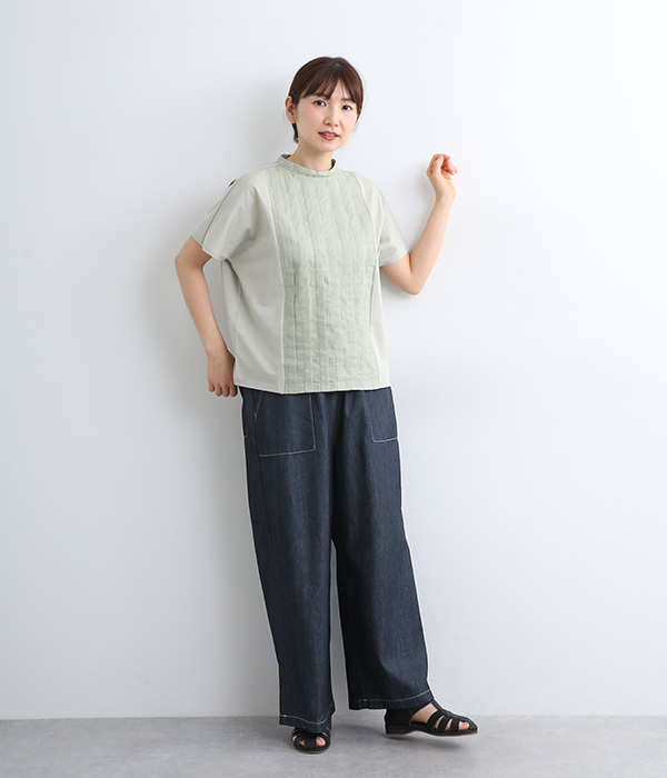 デニムワイドパンツ(A・ブルー)