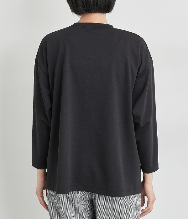 刺繍ロングTシャツ(B・ブラック)