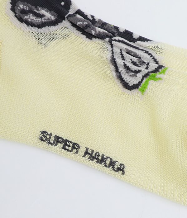 SUPER HAKKA×椎木彩子｢猫と､花&Fruit Store｣ジャカードソックス(A・クリーム)