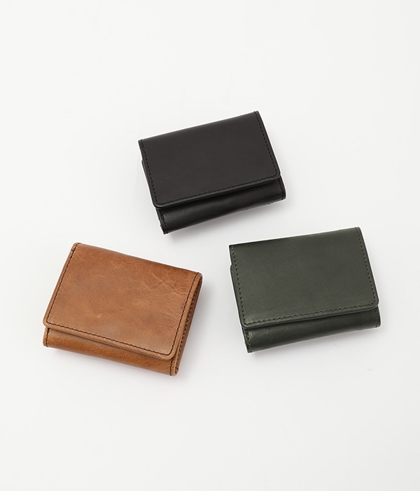 三つ折りミニ財布(C・グリーン)
