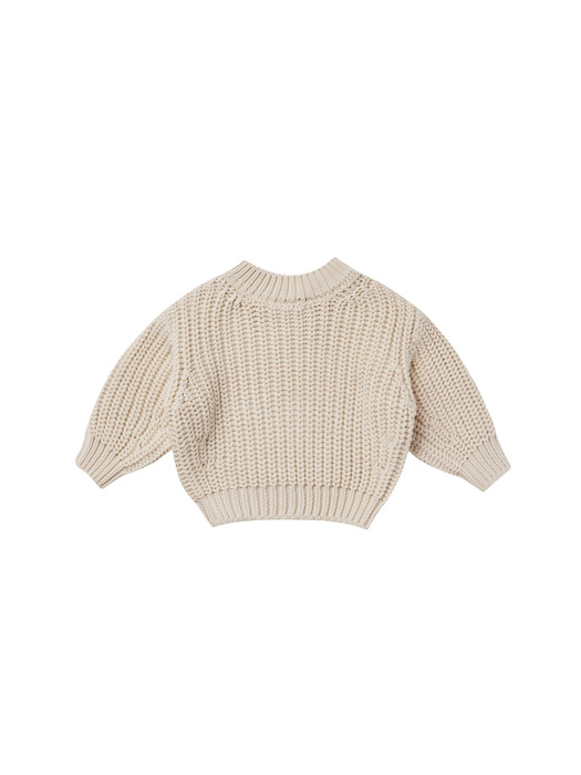 chunky knit sweater/knit tie bloomer(B・ナチュラル)