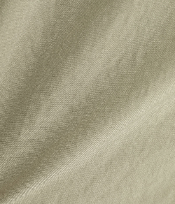 スパンローン気流染めフレンチスリーブシャツ(C・ライトカーキ)