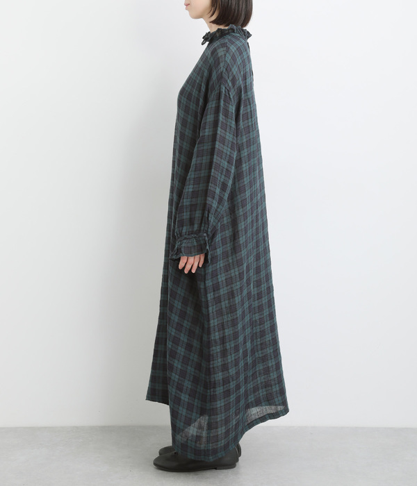 お歳暮 2024 リネン2wayワンピース(ブラックウォッチ)【新入荷】｜Antiquites スーツ・フォーマル・ドレス