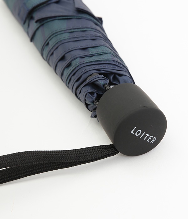 【Loiter】晴雨兼用　UV折り畳み傘(B・ブラックウォッチ)