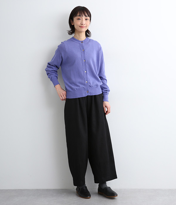 リネンコットン　カーディガン(A・ベージュ)