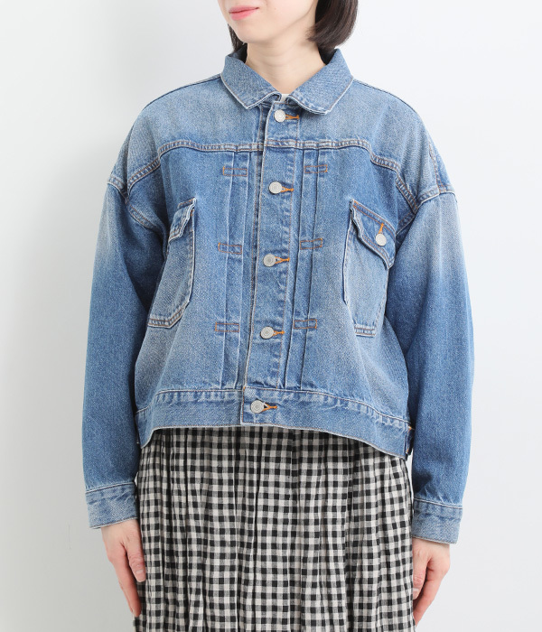 デニムジャケット(A・ヴィンテージウォッシュ)【再入荷】|ichi デニムジャケット(A・ヴィンテージウォッシュ)【再入荷】|ichi