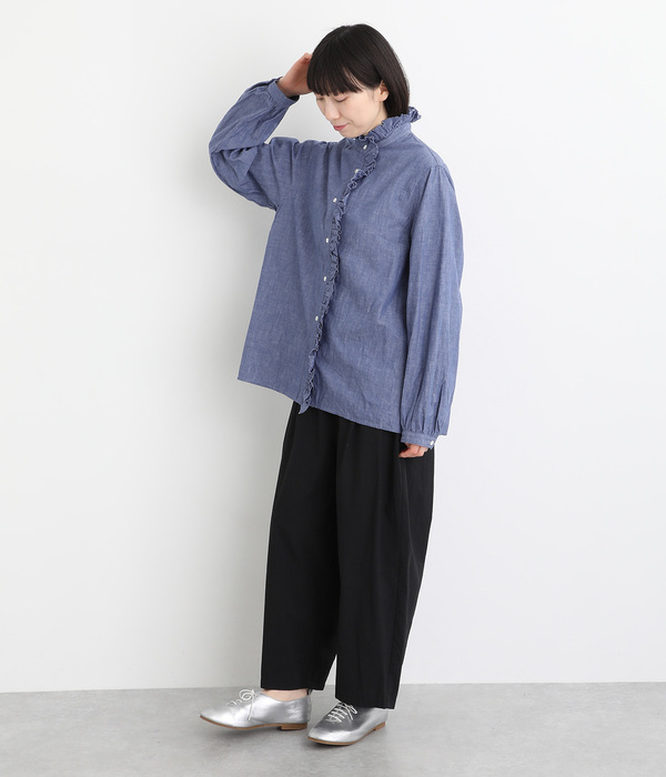 コットンリネンシャツ(C・ネイビー)