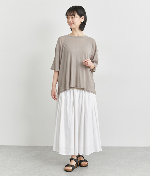 コットンTシャツ＆タンクトップセット(D・ラベンダー×ボーダー)