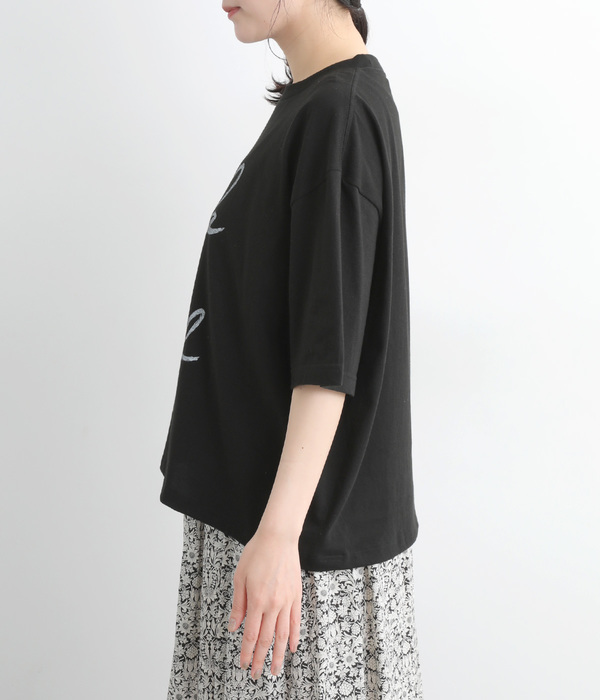 プリント Tシャツ　le ciel(C・ブラック)