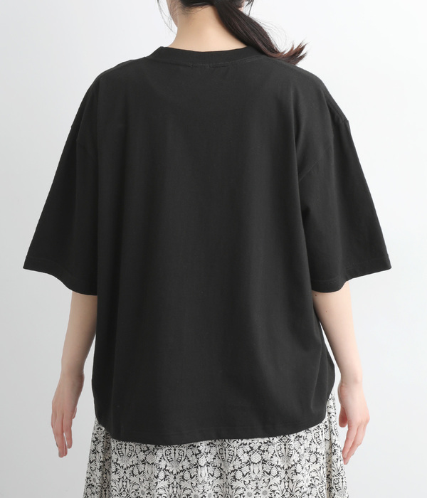 プリント Tシャツ　le ciel(C・ブラック)