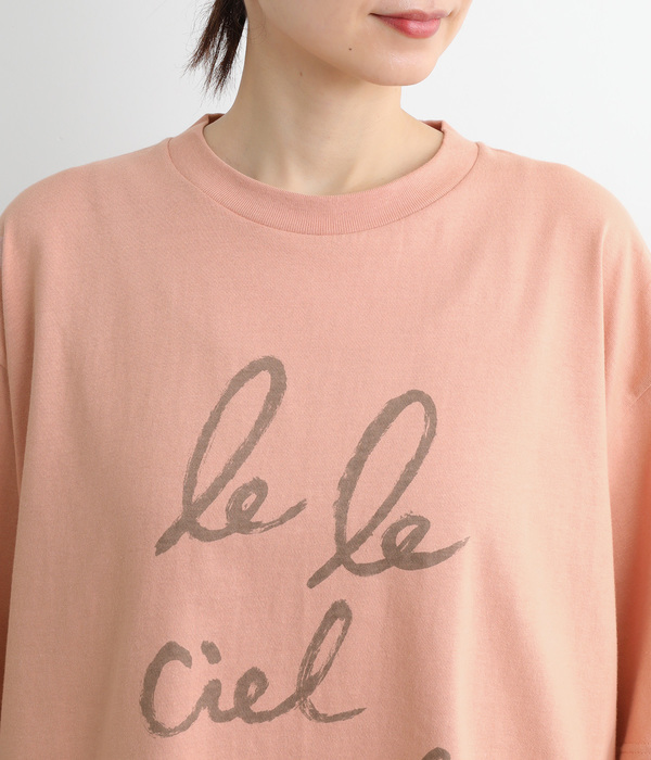 プリント Tシャツ　le ciel(C・ブラック)