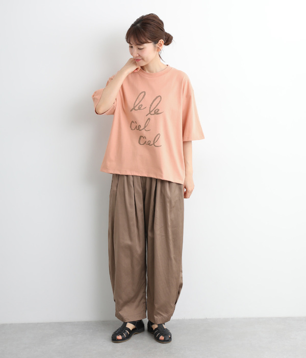 プリント Tシャツ　le ciel(C・ブラック)