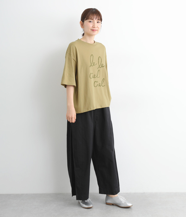 プリント Tシャツ　le ciel(C・ブラック)
