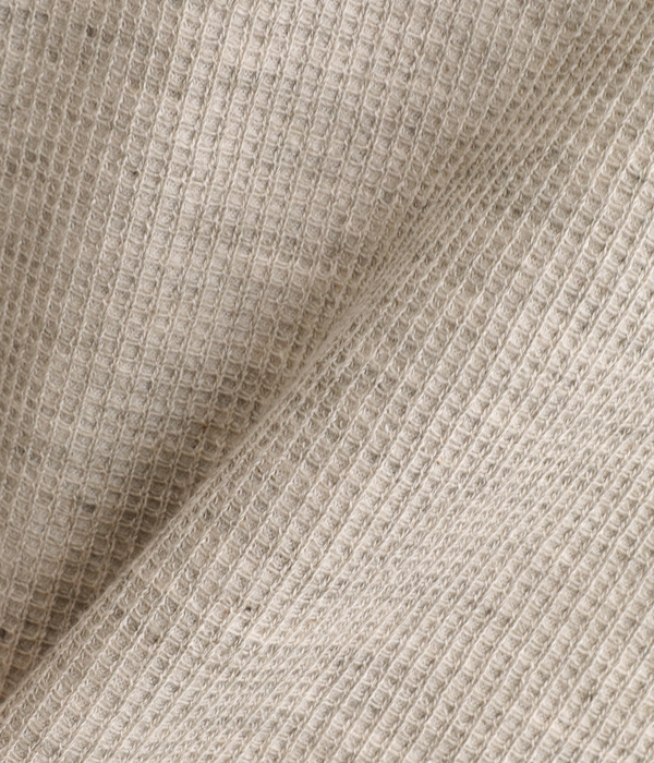 【UNDYED】コットンワッフルプルオーバー(B・グレー)