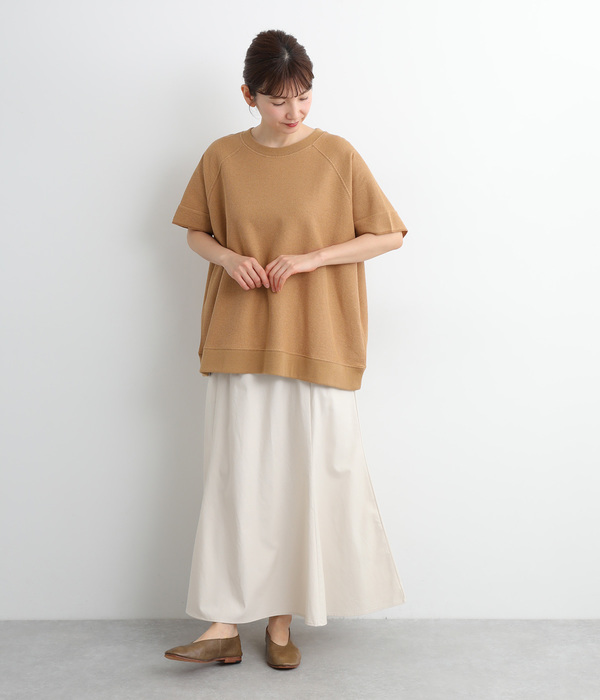 【UNDYED】コットンワッフルプルオーバー(C・キャメル)