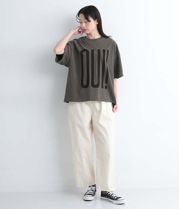 ピグメントダイTシャツ(A・チャコール×ブラック)